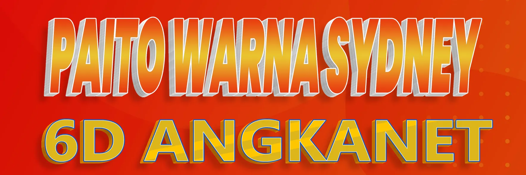 PAITO WARNA SDY HARIAN 6D ANGKANET